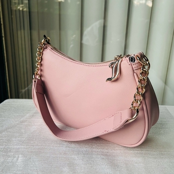 🔹️Juicy Couture🔹️ Obsession Shoulder Bag Purse Bling Logo Dusty Blush - Picture 6 of 7